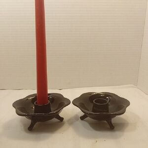 Fenton Elegant Black Candle Holders